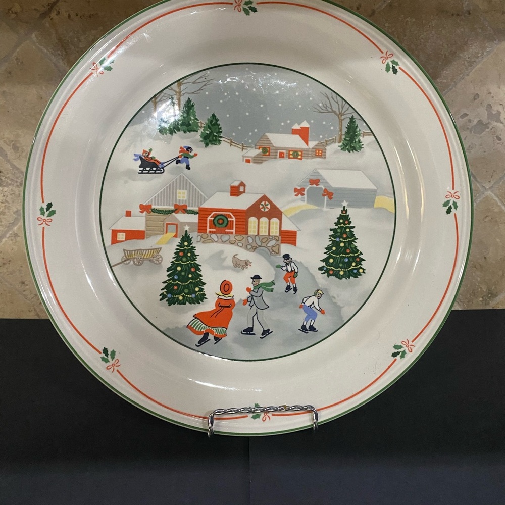 Sango SILENT NIGHT Pattern #3900 BY Joan Luntz 12" Chop Plate PLATTER